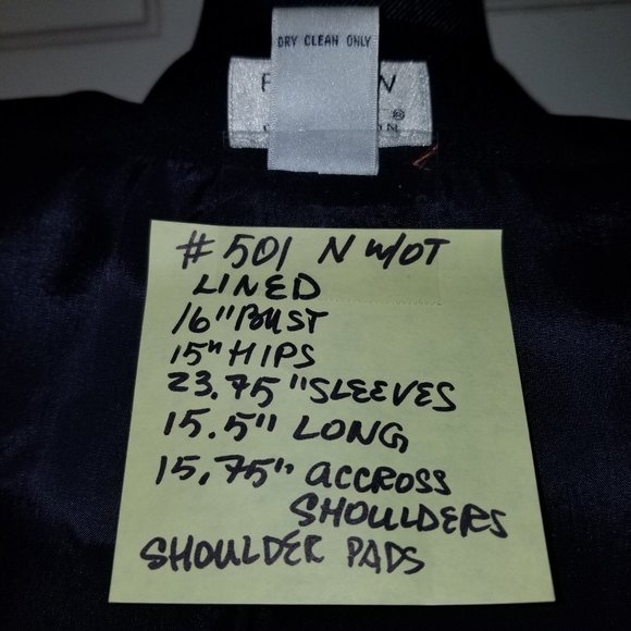 ✅501 NWoT Preview Collection Navy Blue Lined Bolero - Picture 3 of 9